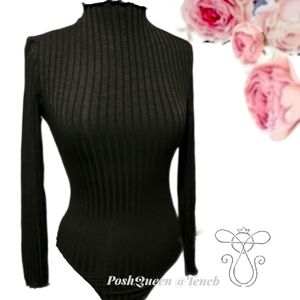 SHEIN Lettuce Trim Long Sleeve Bodysuit